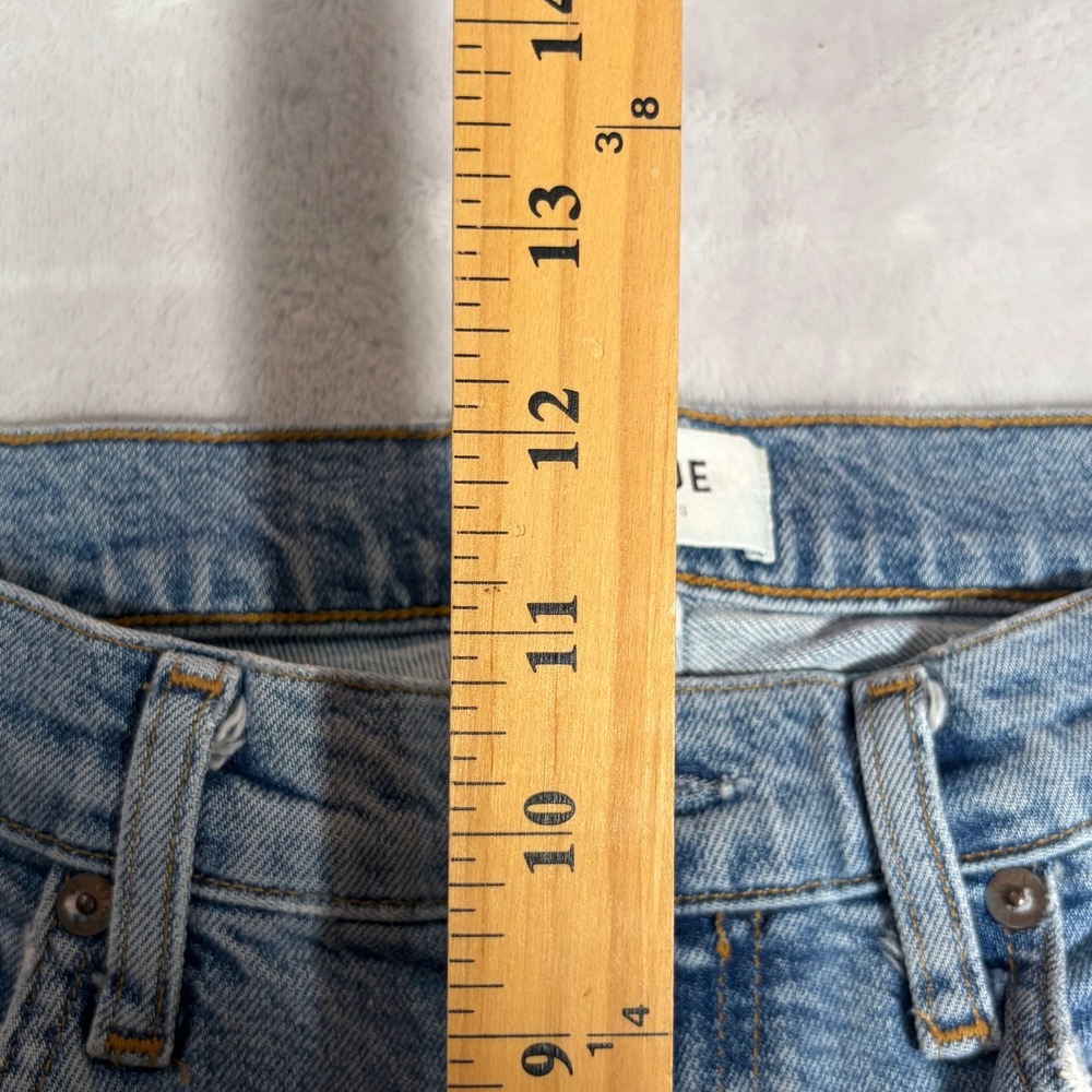 AGOLDE Los Angeles Wilder Jeans Womens 25 High Rise Straight Leg Light Wash - Picture 10 of 13